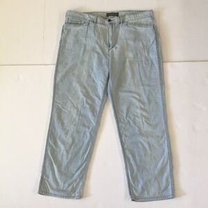LRL Lauren Jeans Co. Ralph Lauren Faded Baggy Straight Leg Blue Jeans size 14